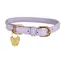 Digby and Fox Rolled Leather Dog Collar in Lilac